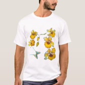 Gele orchideeën Transparante achtergrond T-shirt (Voorkant)