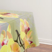 Gele orchideeënpatroon tafelkleed (Voorbeeld)