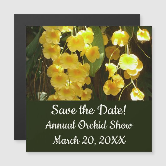 Gele Orchids Tropische Bloemen (Voorkant / Achterkant)