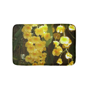 Gele Orchids Tropische Bloemen Badmat
