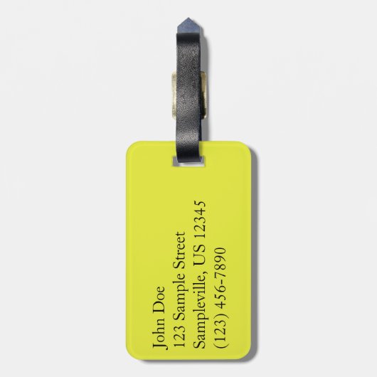 Gele Orchids Tropische Bloemen Bagagelabel (Achterkant verticaal)