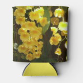 Gele Orchids Tropische Bloemen Blikjeskoeler (Voorkant)