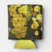 Gele Orchids Tropische Bloemen Blikjeskoeler (Achterkant)