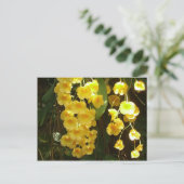 Gele Orchids Tropische Bloemen Briefkaart (Staand voorkant)
