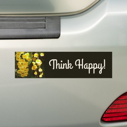 Gele Orchids Tropische Bloemen Bumpersticker (Op auto)