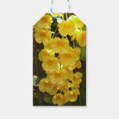 Gele Orchids Tropische Bloemen Cadeaulabel (Voorkant)