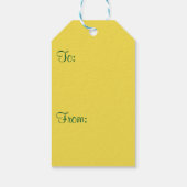 Gele Orchids Tropische Bloemen Cadeaulabel (Achterkant)