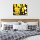 Gele Orchids Tropische Bloemen Canvas Afdruk (Insitu (Slaapkamer))