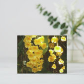 Gele Orchids Tropische Bloemen Kaart (Staand voorkant)