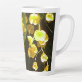 Gele Orchids Tropische Bloemen Latte Mok (Rechts)