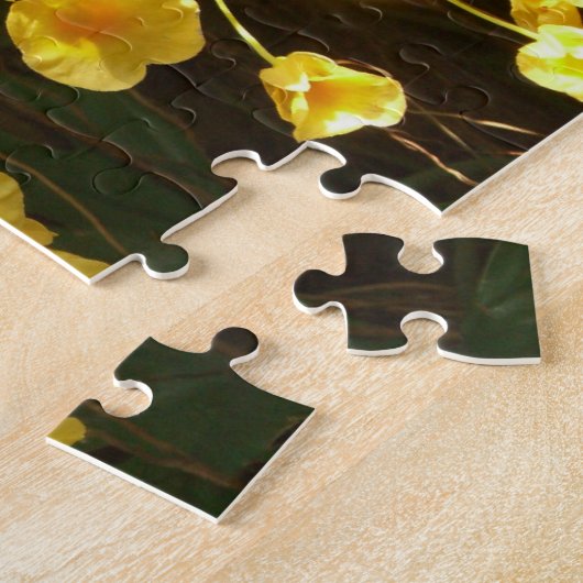 Gele Orchids Tropische Bloemen Legpuzzel (Zijkant)