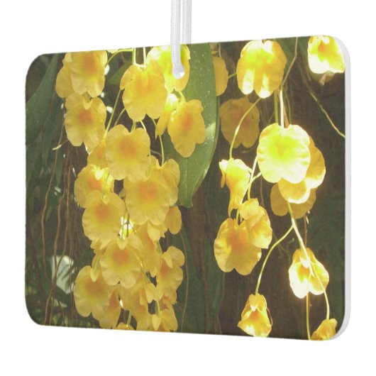 Gele Orchids Tropische Bloemen Luchtverfrisser (Links)