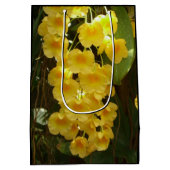 Gele Orchids Tropische Bloemen Medium Cadeauzakje (Achterkant)