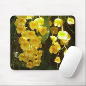 Gele Orchids Tropische Bloemen Muismat (Met muis)