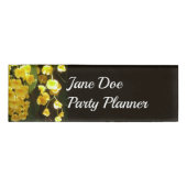 Gele Orchids Tropische Bloemen Naambadge (Voorkant)