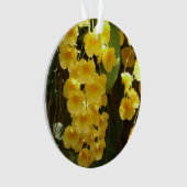 Gele Orchids Tropische Bloemen Ornament (voorkant)