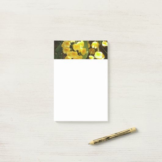 Gele Orchids Tropische Bloemen Post-it® Notes (Op bureau)