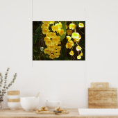 Gele Orchids Tropische Bloemen Poster (Keuken)