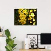 Gele Orchids Tropische Bloemen Poster (Thuiskantoor)
