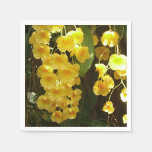 Gele Orchids Tropische Bloemen Servetten