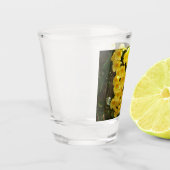 Gele Orchids Tropische Bloemen Shot Glas (Links)