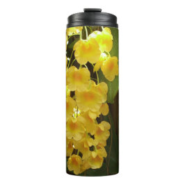 Gele Orchids Tropische Bloemen Thermosbeker