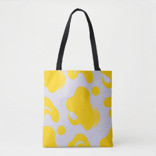Gele Organische Abstracte Tote Bag