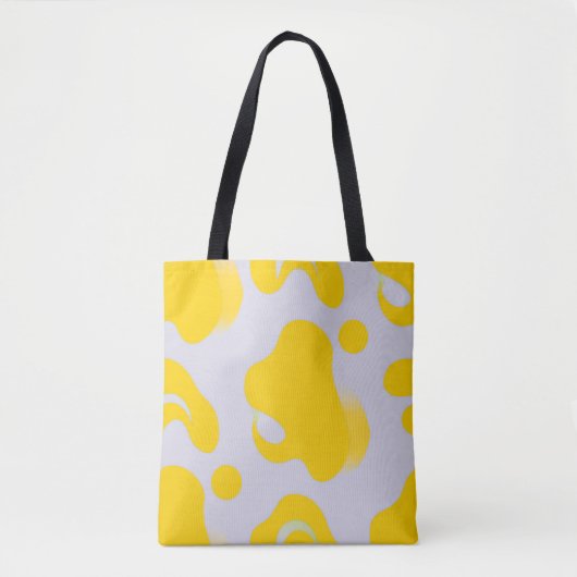 Gele Organische Abstracte Tote Bag (Voorkant)