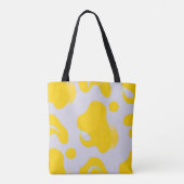Gele Organische Abstracte Tote Bag (Achterkant)