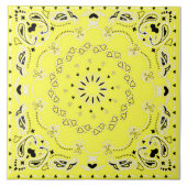 Gele oriëntaalse ontwerp tegeltje (Voorkant)