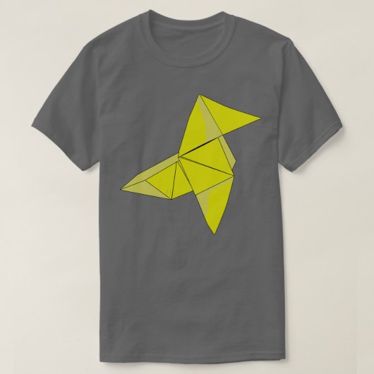 Gele origami t-shirt (Design voorkant)