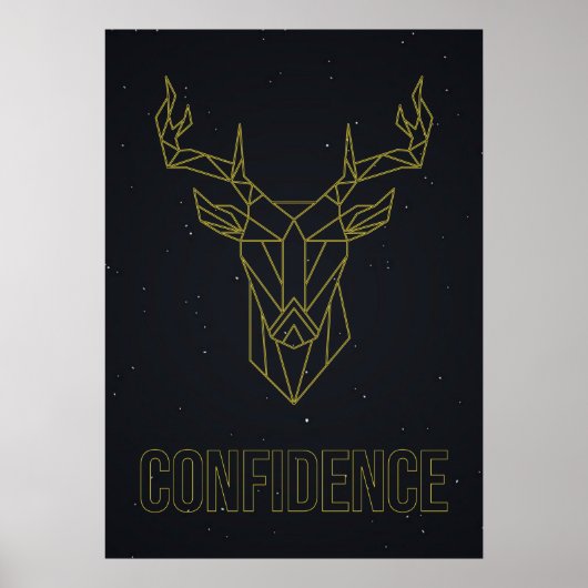 Gele origamiherten bevestigen het poster. poster (Voorkant)