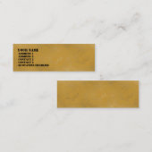 Gele orkaanwas mini visitekaartje (Voorkant / Achterkant)