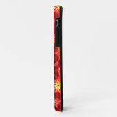 gele ornamenten op rood Case-Mate iPhone case (Achterkant/links)