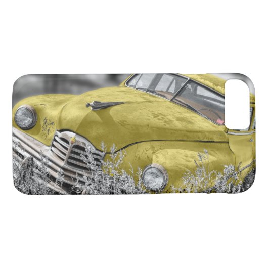  gele oude autotelefoon draagtas Case-Mate iPhone case (Achterkant (Horizontaal))