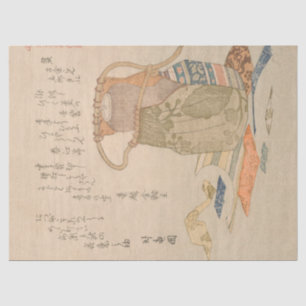 Gele oude brocade van beroemde beetjes van Shunman Tissuepapier