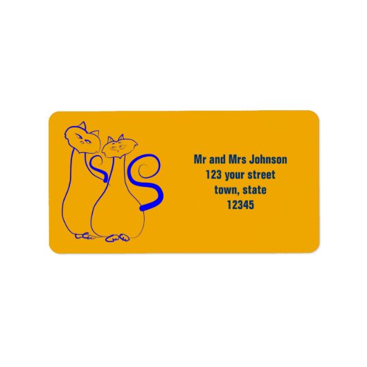 Gele-paardeadres Etiket (Voorkant)