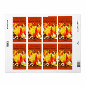 gele paardebladeren ahornsiroop bliksetiket etiket (Full Sheet)