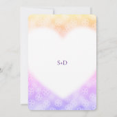 Gele paardebloemen Heart Valentijnse bruiloft Kaart (Achterkant)