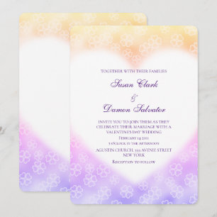 Gele paardebloemen Heart Valentijnse bruiloft Kaart