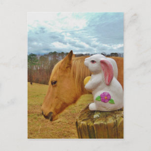 Gele paarden, lenteskonijn briefkaart
