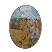 Gele paarden, lenteskonijn dartbord (Voorkant Links)