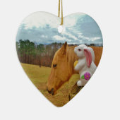 Gele paarden, lenteskonijn keramisch ornament (Rechts)