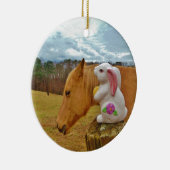 Gele paarden, lenteskonijn keramisch ornament (Rechts)