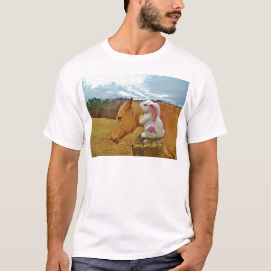 Gele paarden, lenteskonijn t-shirt (Voorkant)