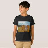 Gele paarden, lenteskonijn t-shirt (Voorkant volledig)