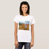 Gele paarden, lenteskonijn t-shirt (Voorkant volledig)