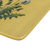 Gele  paardenbloem bloemen snijplank (Hoek)