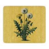 Gele  paardenbloem bloemen snijplank (Voorkant)