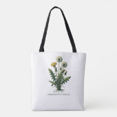 Gele  paardenbloem bloemen tote bag (Achterkant)